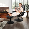 360°Swivel Recliner with Adjustable Backrest & Padded Seat-Black