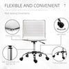 Armless Mid-Back Adjustable Office Chair with 360 Swivel White