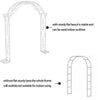 Extra Large Arch Wedding Backdrop Stand Metal Garden Arbor Shelf w/ Stable Base