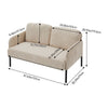 Luxury 2 Seater Corduroy Fabric Couch Living Room Sofa Armchair with 2 Pockets