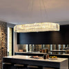 Crystal Chandelier Dimmable Oval LED Ceiling Light Pendant Lights w. Remote 70CM