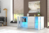 Modern Cabinet Sideboard Buffet Cupboards 3 Drawers 2 Doors with RGB LED Lights