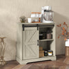 Sliding Barn Door Sideboard Storage Cabinet Coffee Bar TV Stand Farmhouse Style