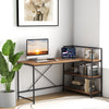 L-Shaped Corner Computer Desk Study Writing Table Workstation with Storage Shelf