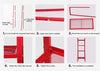 Modern 4 Tier Ladder Shelf Bookcase Storage Rack Stand Plants Display Bookshelf