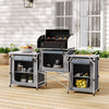 Camping Worktop Table Kitchen Folding Storage Outdoor Cook Station Aluminium