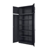 Extra Tall 225cm Storage Cabinet Lockable Steel Garage Office Workshop Cupboard
