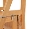 3-in-1 Wooden Stepladder Convertible Folding Step Stool Chair Display Rack Stand