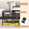 Lift Top Coffee Table Living Room Table w/ Storage Shelf-Grey