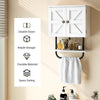 Bathroom Space Saving Storage Cabinet w/ Double Doors-White