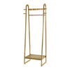 Heavy Duty Wooden Clothes Hanging Rail Stand Bedroom Coat Hat Rack Open Wardrobe