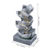 Solar Powered Water Feature Outdoor Fountain Garden Ornament LED Statue Lights