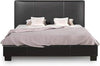 Double 4ft6 Black Faux Leather Bed with Mattress - Stylish & Comfortable