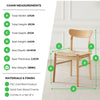 Bonnie Oak and Veneer Wooden Scandi Dining Chair with Rope Seat Set of 2 Klismos
