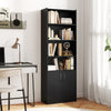 6-tier Modern Style Storage Cabinet 178 CM Bookcase-Black