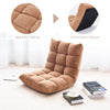 Padded Gaming Sofa Chair with Back Support for Adults and Teens-Apricot