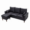 Modern L-Shaped Corner Sofa 2 3 Seater Armchair Couch With Footstool