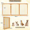 3-Panel Wooden Pet Fence House Doorway Hallway Stairs Porch Natural
