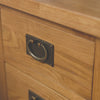 Rustic Oak 3 Drawer Bedside Cabinet / Bedroom Lamp Table / Nightstand