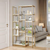6 Tiers Bookcase Free Standing Bookshelf Book Storage Shelves for Living Room