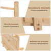 1.5M Wooden Garden Bridge Decorative Arc Footbridge Walkway W/Safety Guardrails