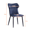 Set of 2 Faux Leather/Suede Dining Chairs Metal Legs Reception Restaurant Chair
