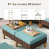 Patio Conversation Sofa Set Wicker Home Outdoor Furniture Sets with Cushioned