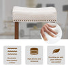 Set of 2 Saddle Bar Stools Backless Counter Stool W/ Upholstered Sponge Cushion