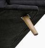 Fabric Foldable Lazy Sofa Bed, Adjustable 2-Tone Couch, Converts to Bed