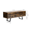 Industrial Storage Bench Ottoman Hallway Dining Room Bench Stool Rustic Wood