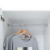 Wardrobe 3 Door Storage Shelves Hanging rail Bedroom Modern Furniture
