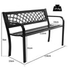 Outdoor Furniture Garden Bench Steel Frame Weatherproof Patio Loveseat