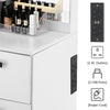 White Dressing Table LED Mirror 7 Drawers Stool Vanity Makeup Desk Set Bedroom