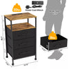 Bedside Table with Charging Station, Nightstand with 2 Outlets and 2 USB Ports