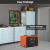 60L Crawl Space Dehumidifier Commercial Dehumidifier w/ 24H Timer
