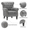 Classical Luxury Tufted Chesterfield Chair Wing Back Fireside Armchair Club Sofa