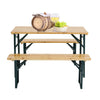 3pcs Foldable Garden Beer Table & Bench Set Outdoor Patio Seat Party Camping