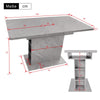 Extendable Dining Table Rectangular Kitchen Dining Room Table with Storage, Grey
