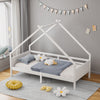 Wood Bed Frame Children Kids Toddler Bedstead Boys Girls Bedroom House Bed Frame