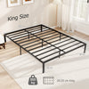 30CM Platform Bed King Size Metal Bed Frame-Black