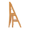 Wooden Ladder Stool 4 Steps Folding Convertible Chair For Warehouse and Library