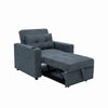 Sofa Bed Single Chair Armchair Sleeper USB Port Cup Holder Chair Chaise Pull Out
