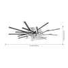 LED Ceiling Fan Light Dimmable Living Room Chandelier Lamp Remote Control 92cm