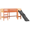 ' Loft Bed with Tower White&Black 90x200 Solid Wood Pine T8E2