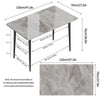 Stunning Gloss Finish Marble Dining Table Living Room Breakfast Table Party