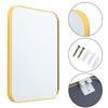 Black/Gold Bedroom Bathroom Wall Mounted Thin Mirror Wash Basin Dressing Mirror