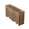 Robust 4-Door Sideboard Storage Cabinet with Adjustable Shelves, Walnut Finish