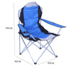 Folding Camping Deluxe Chairs Heavy Duty Luxury Padded with Cup Holder High Back