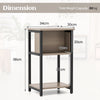 3-Tier Bedside End Table Nightstand Narrow Sofa Side Table w/Storage Shelf