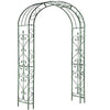 Garden 2.4M Metal Arch For Climbing Plant Support Archway Pergola Trellis Black